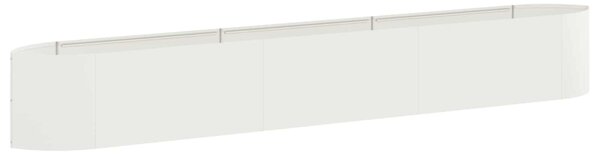 Podniesione Łóżko Ogrodowe Biały 300 x 40 x 40 cm Stal