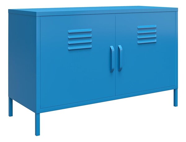 Niebieska metalowa szafka Novogratz Cache, 100x64 cm
