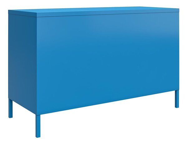 Niebieska metalowa szafka Novogratz Cache, 100x64 cm