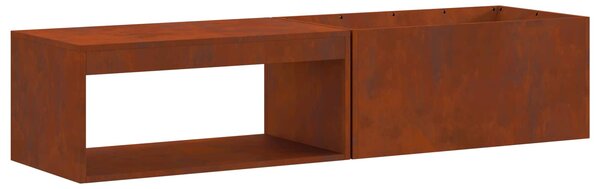 Kominek Brązowy 160 x 45 x 35 cm Stal
