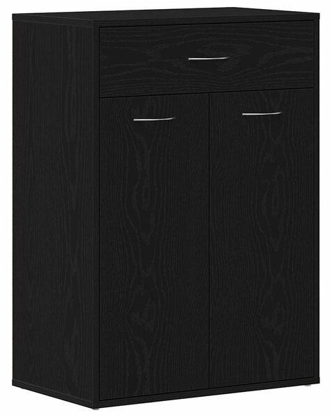 Stojak na buty 60 x 35 x 84 cm Drewno inżynieryjne Czarny Dąb