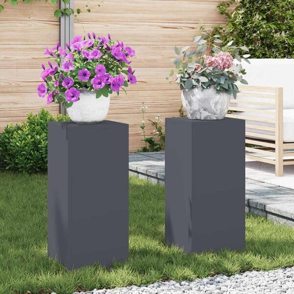 Stojak na rośliny 2 pcs Antracyt 24 x 24 x 55 cm Stal