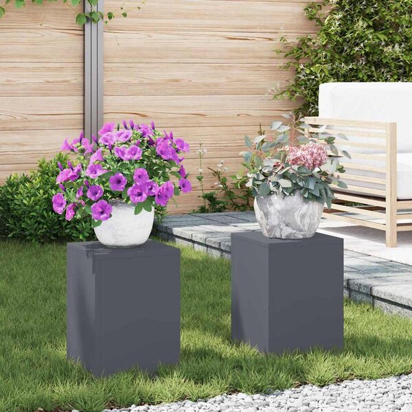 Stojak na rośliny 2 pcs Antracyt 24 x 24 x 35 cm Stal