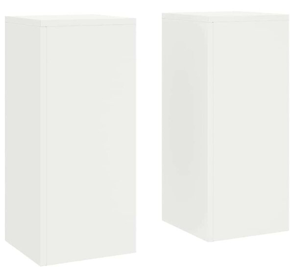 Stojak na rośliny 2 pcs Biały 24 x 24 x 55 cm Stal