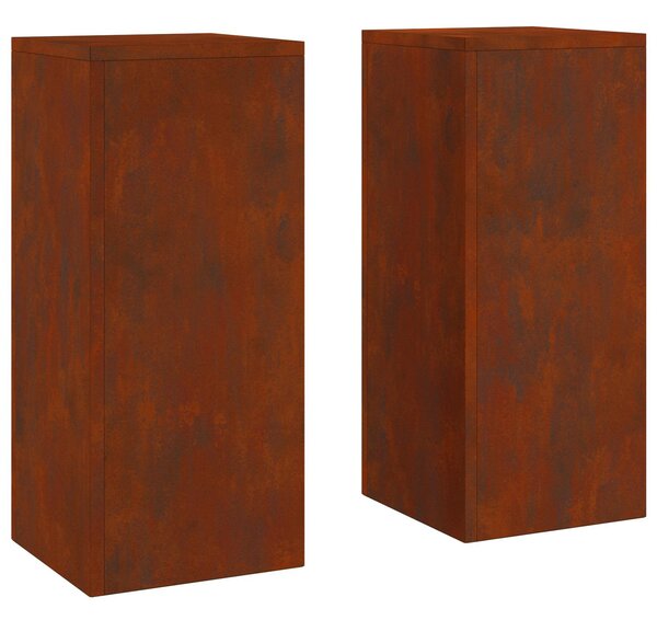 Stojak na rośliny 2 pcs Rdzawy 24 x 24 x 55 cm