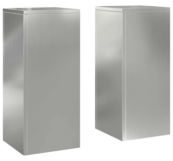 Stojak na rośliny 2 pcs Srebrny 24 x 24 x 55 cm