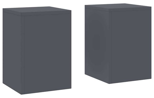 Stojak na rośliny 2 pcs Antracyt 24 x 24 x 35 cm Stal
