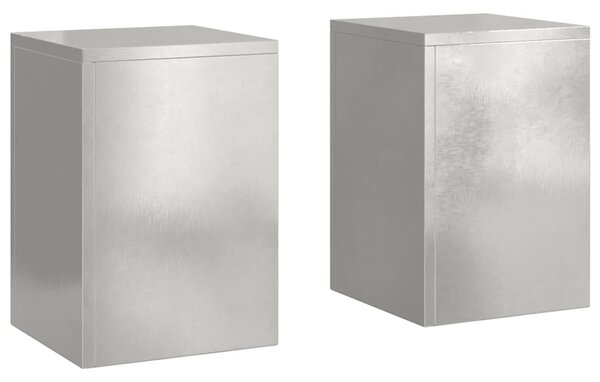 Stojak na rośliny 2 pcs Srebrny 24 x 24 x 35 cm stal nierdzewna
