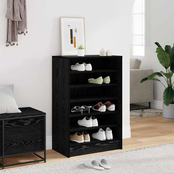 Szafka na buty 60 x 35 x 92 cm Drewno inżynieryjne Czarny Dąb