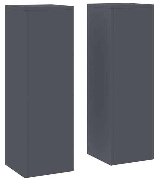 Stojak na rośliny 2 pcs Antracyt 24 x 24 x 75 cm Stal