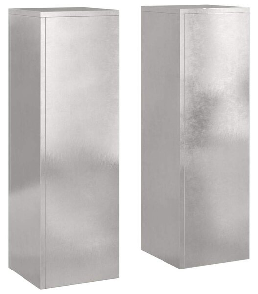 Stojak na rośliny 2 pcs Srebrny 24 x 24 x 75 cm stal nierdzewna