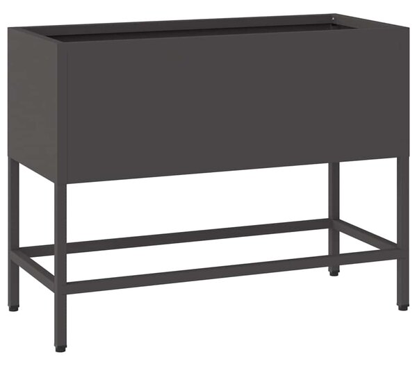 Podwyższona doniczka ogrodowa Czarny 60 x 26 x 45 cm Stal