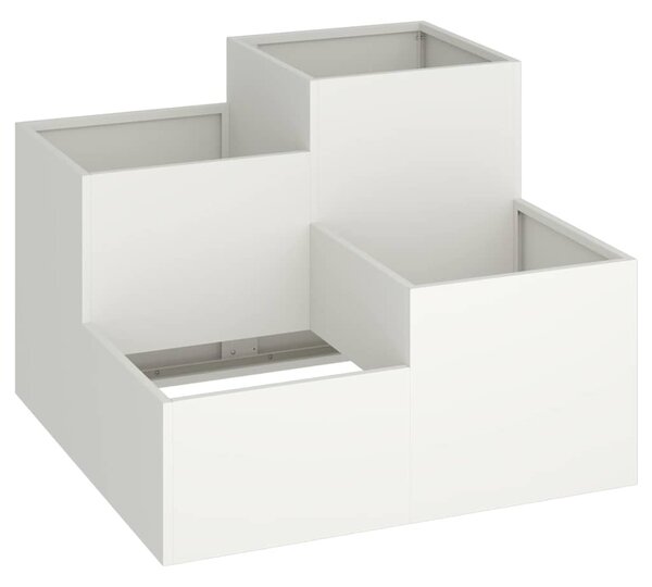 Doniczka ogrodowa Biały 80 x 80 x 60 cm Stal