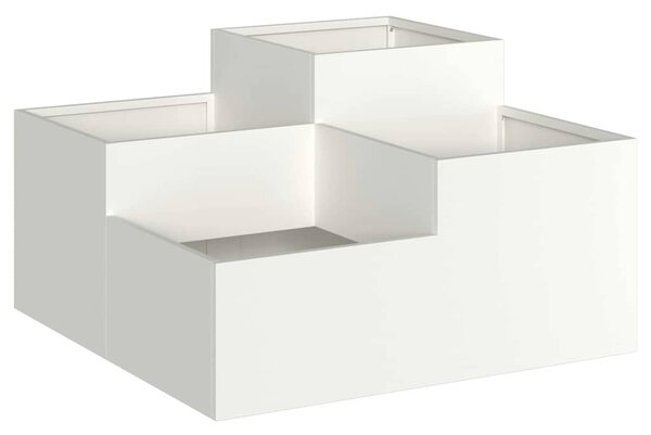 Doniczka ogrodowa Biały 80 x 80 x 48 cm Stal