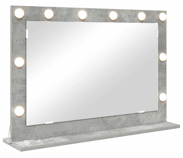 Lustro toaletowe Prostokątny Betonowy szary 80 x 55 x 18 cm