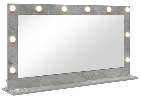 Lustro toaletowe Prostokątny Betonowy szary 100 x 55 x 18 cm