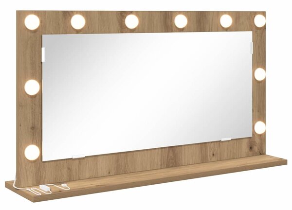 Lustro toaletowe Dąb rzemieślniczy 80 x 45 x 18 cm Prostokątny