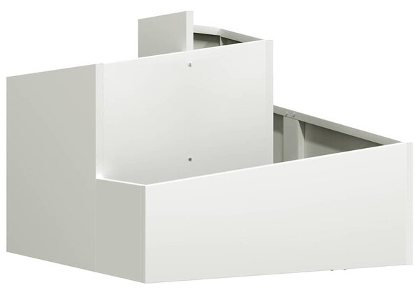 Doniczka ogrodowa Biały 60 x 60 x 50 cm Stal zimnogięta