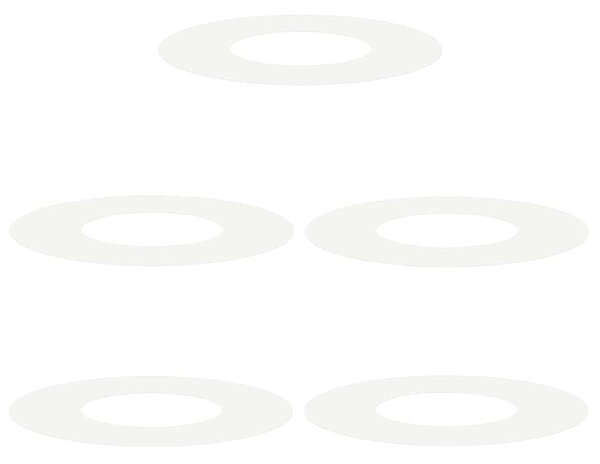Odpowiedni dla płaskich pierścieni drzewa 5 pcs Biały Ø30 / 60 cm