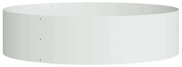 Pierścień doniczki Biały 80 x 80 x 20 cm Stal zimnogięta