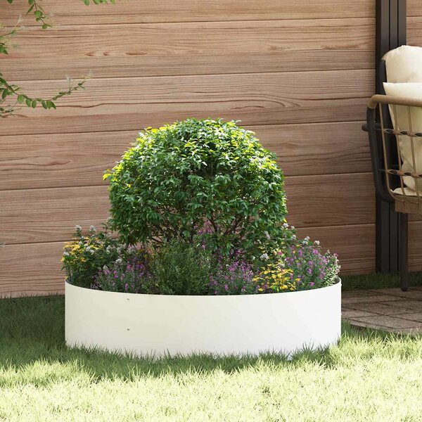 Pierścień doniczki 5 pcs Biały 80 x 80 x 20 cm Stal zimnogięta