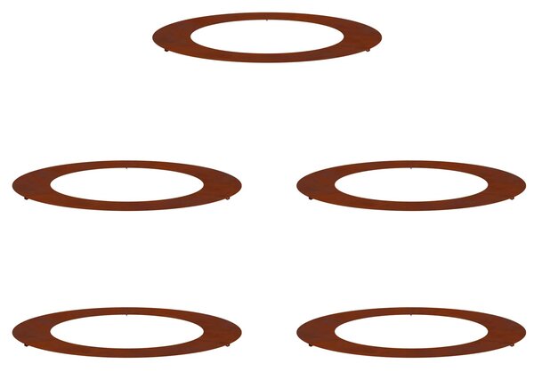Odpowiedni dla płaskich pierścieni drzewa 5 pcs Brązowy