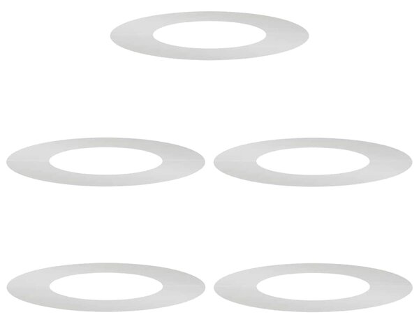 Odpowiedni dla płaskich pierścieni drzewa 5 pcs Srebrny