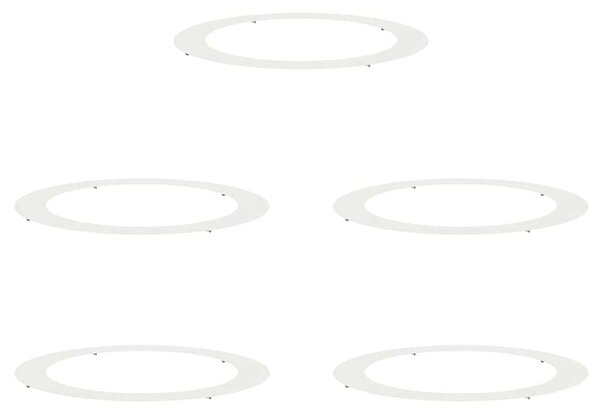 Odpowiedni dla płaskich pierścieni drzewa 5 pcs Biały
