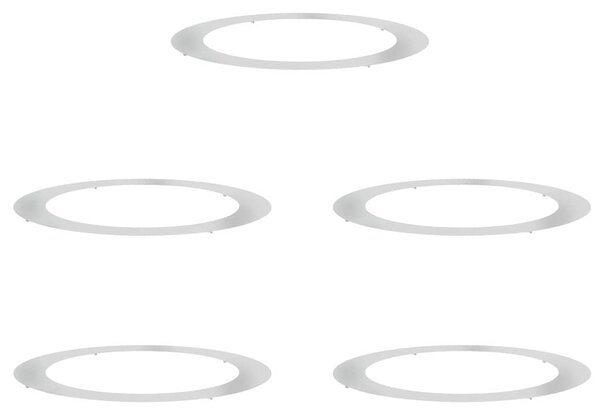 Odpowiedni dla płaskich pierścieni drzewa 5 pcs Srebrny