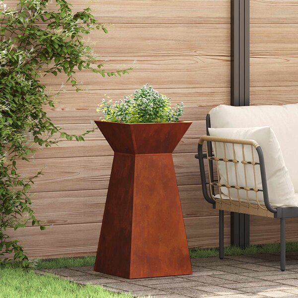 Donica słupowa 2 pcs Srebrny 35 x 35 x 73 cm