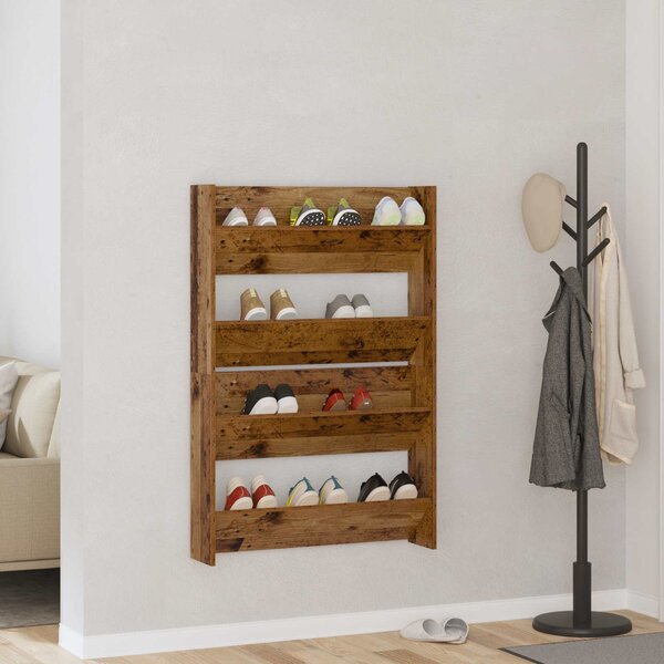 Szafka na buty 2 szt. 80 x 18 x 60 cm Drewno inżynieryjne