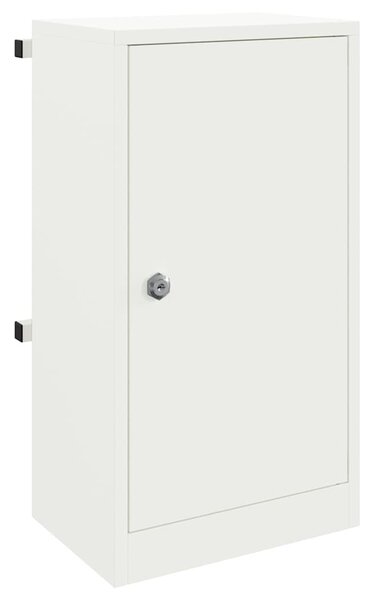 Skrzynka na listy z przechowywaniem Biały 30 x 20 x 55 cm Stal