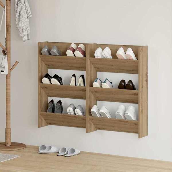 Szafka na buty 2 szt. 60 x 18 x 90 cm Drewno inżynieryjne