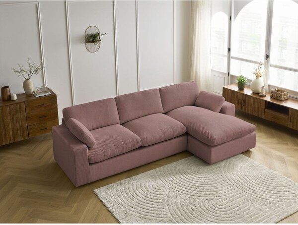 Różowy sztruksowy narożnik Belair – Bobochic Paris