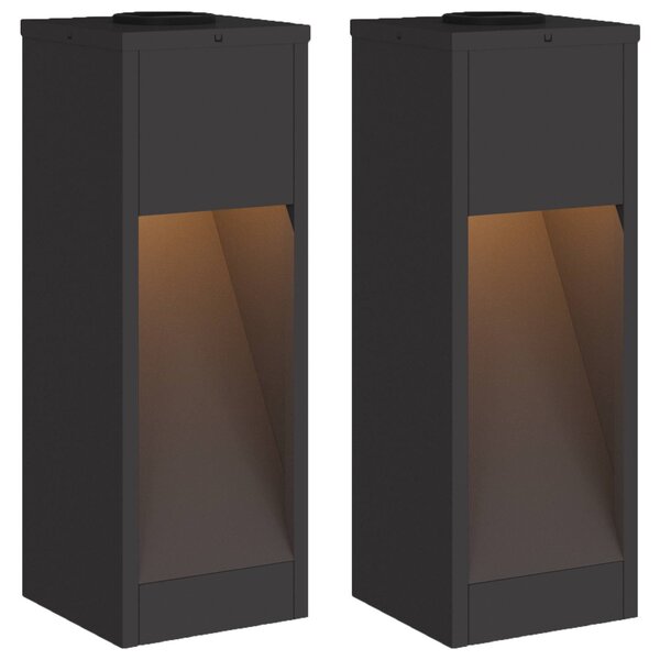 Solarna Lampa LED na Ścieżkę 2 szt. Ciepła biel 18 x 18 x 50 cm