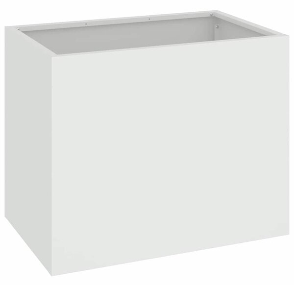 Doniczka ogrodowa Biały 50 x 32 x 40 cm Stal zimnogięta