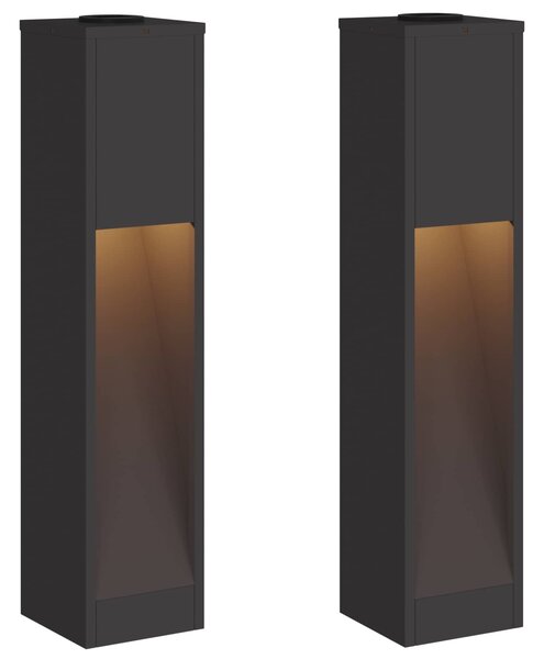 Solarna Lampa LED na Ścieżkę 2 szt. Ciepła biel 18 x 18 x 80 cm