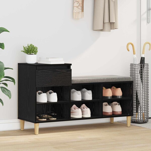 Szafka na buty 102 x 36 x 60 cm Drewno inżynieryjne Czarny Dąb