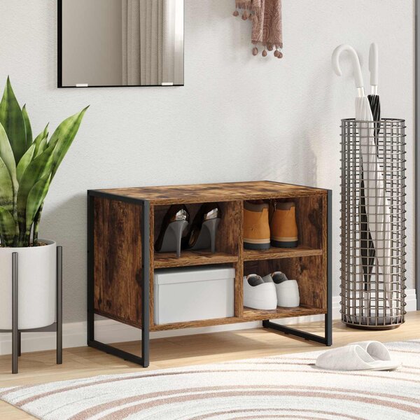 Szafka na buty 60 x 35 x 44 cm Drewno inżynieryjne Dąb dymny