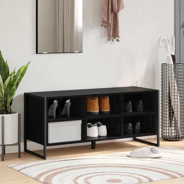 Szafka na buty 100 x 35 x 44 cm Drewno inżynieryjne Czarny Dąb
