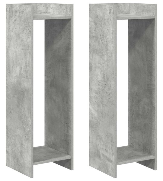 Stojak na rośliny 2 szt. Betonowy Szary 30 x 30 x 100 cm