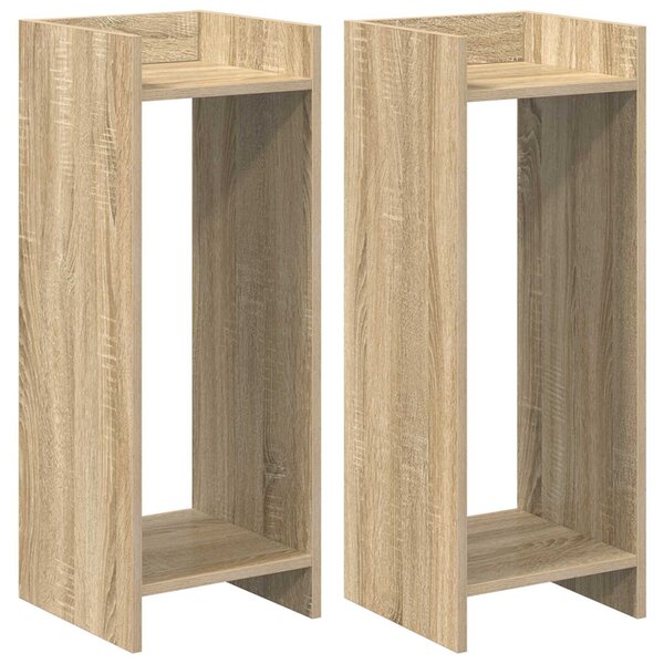 Stojak na rośliny z półką 2 pcs Dąb Sonoma 30 x 30 x 80 cm