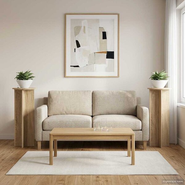 Stojak na rośliny 2 szt. dąb Sonoma Ø40 x 100 cm