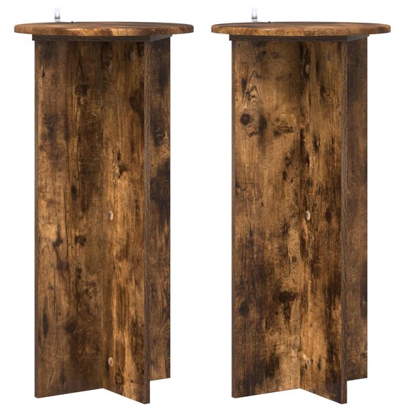 Stojak na rośliny 2 pcs Dąb wędzony 40 x 40 x 80 cm
