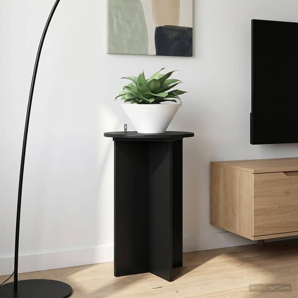 Stojak na rośliny 2 pcs Czarny Ø40 x 60 cm Drewno inżynieryjne