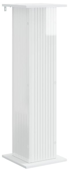 Stojak na rośliny Biały wysoki połysk 30,5 x 30 x 100,5 cm
