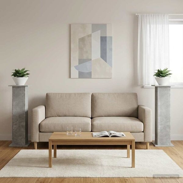 Stojak na rośliny 2 pcs Betonowy szary 30,5 x 30 x 100,5 cm