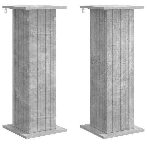 Stojak na rośliny 2 szt. Betonowy szary 30,5 x 30 x 80,5 cm