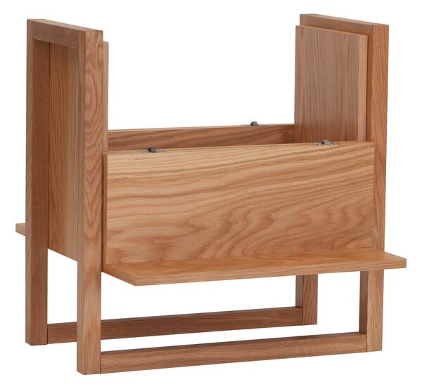Barek z drewna dębowego w naturalnym kolorze 59x60 cm Woodman NewEst