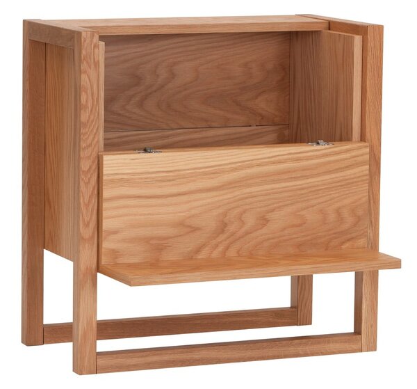 Barek z drewna dębowego w naturalnym kolorze 59x60 cm Woodman NewEst